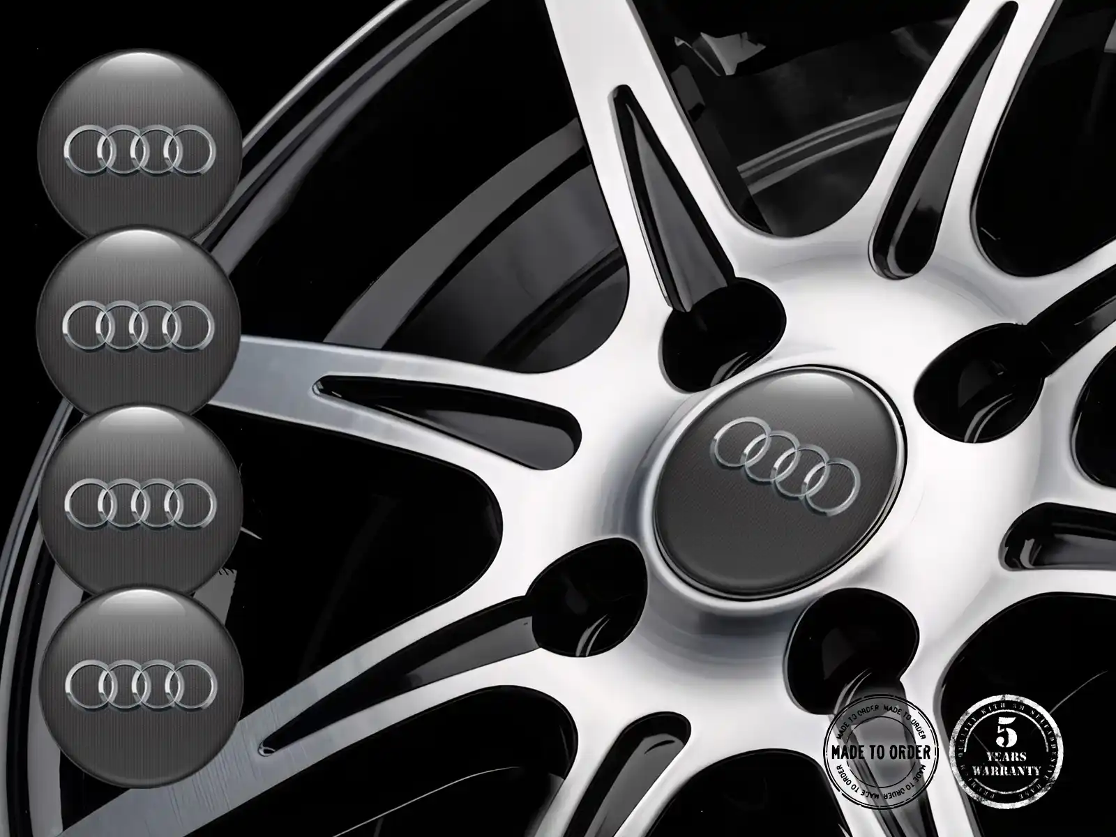 Audi Felgensticker Hochglanz Gravitational Core